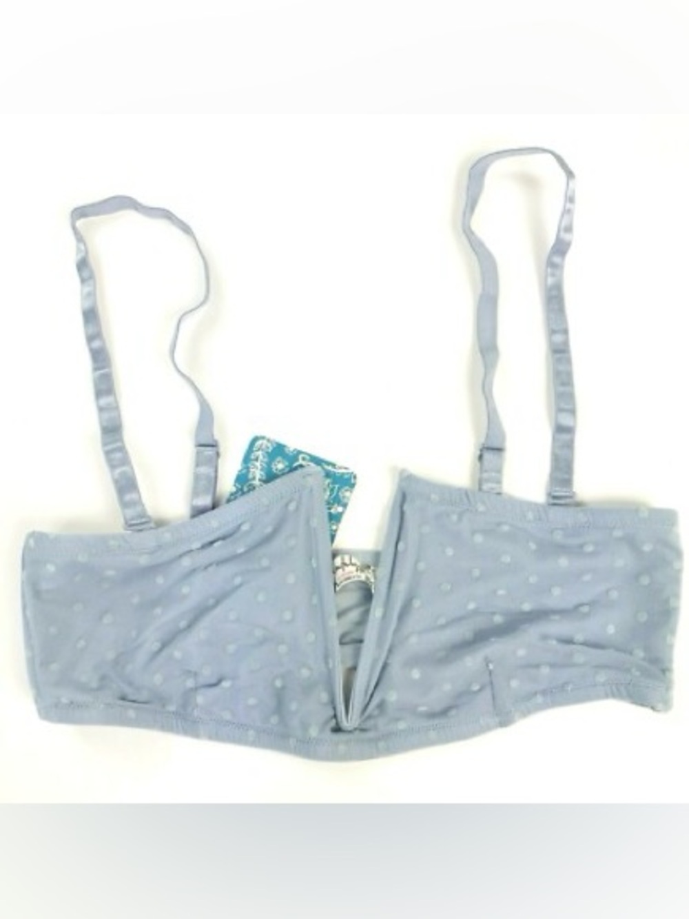 NWT Free People Light Blue Women's Bralette - Soft Polka Dot